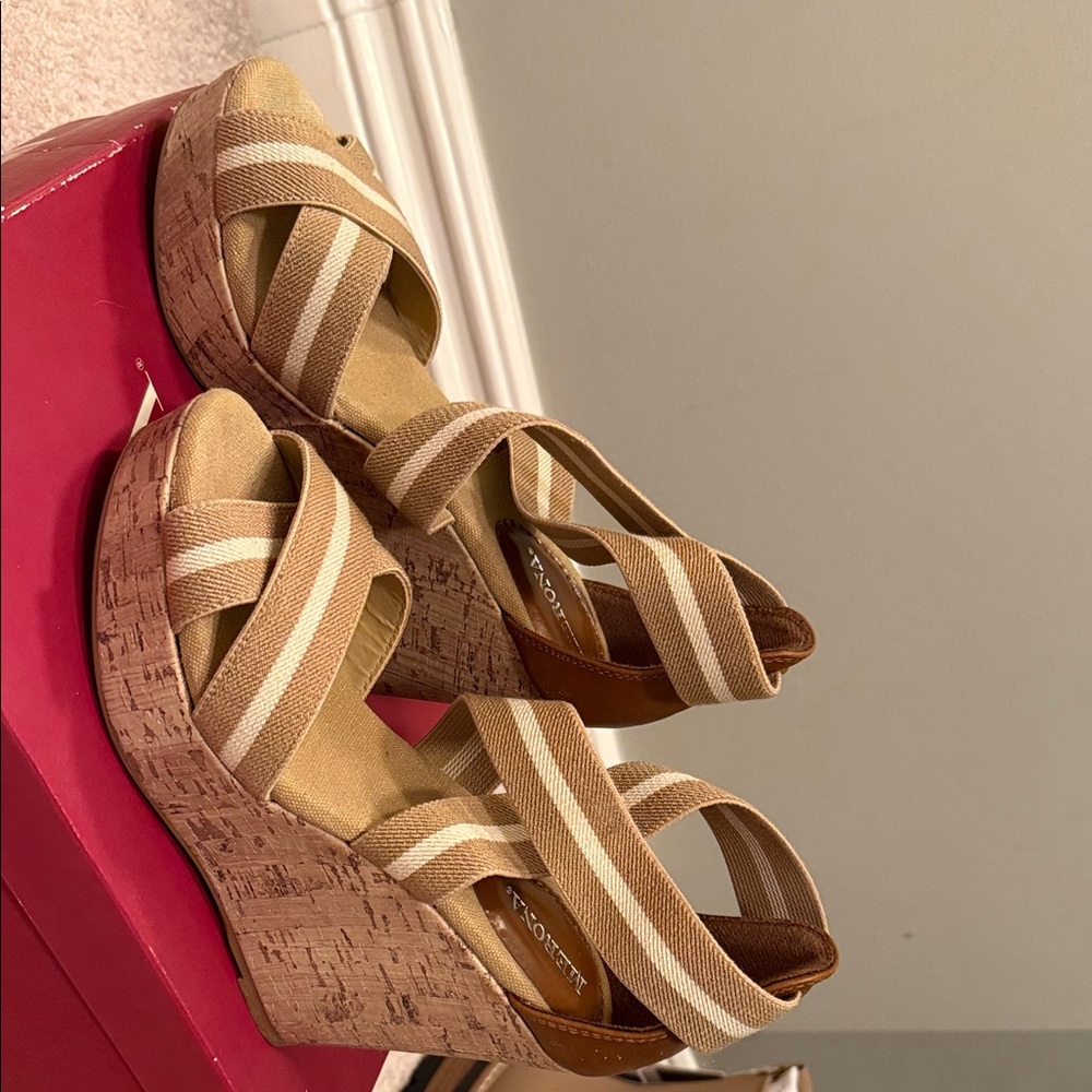 Women's Striped Wedge Sandals